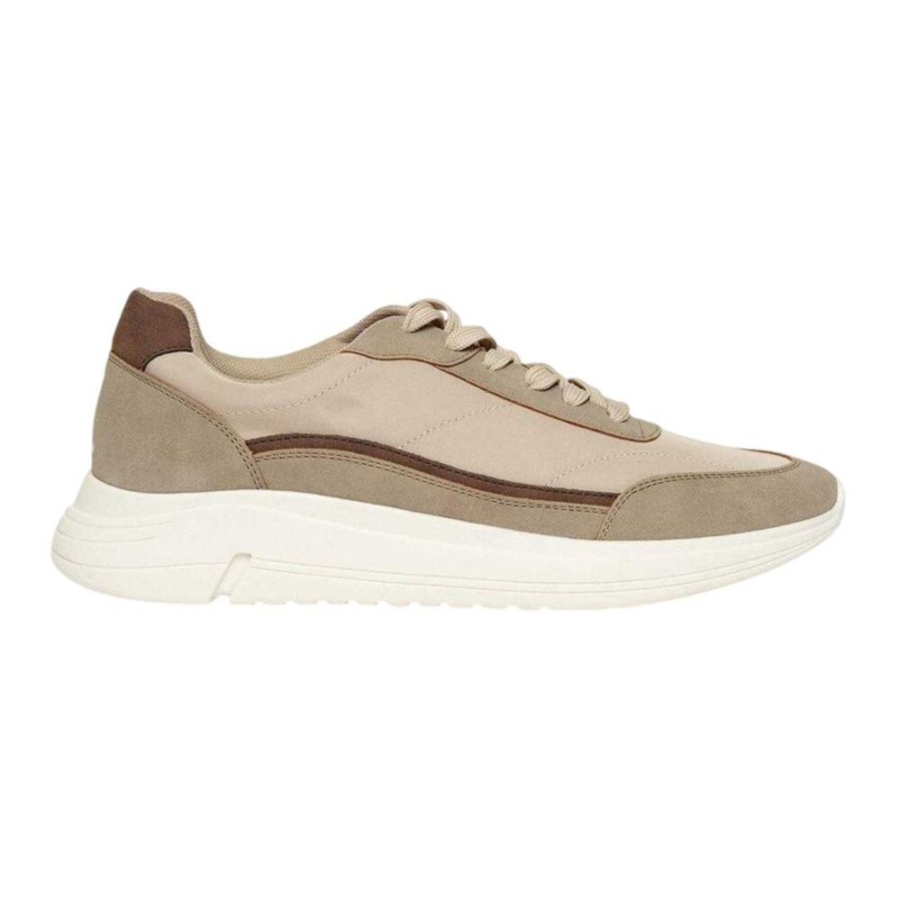 Threadbare Mens Ariba Textile Sneakers / Beige